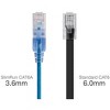 Monoprice Cat6A Ethernet Patch Cable - 14 Feet - Blue | Network Internet Cord - RJ45, 550Mhz, UTP, Pure Bare Copper Wire, 10G, 30AWG, 5-Pack - SlimRun - 3 of 4