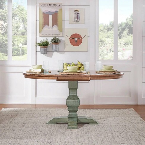 Sage green dining table best sale and chairs