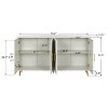 NicBex 60 Inch Rustic 4-Door Storage Cabinet with Adjustable Shelves for Living Room,Kitchen,Bedroom - 3 of 4