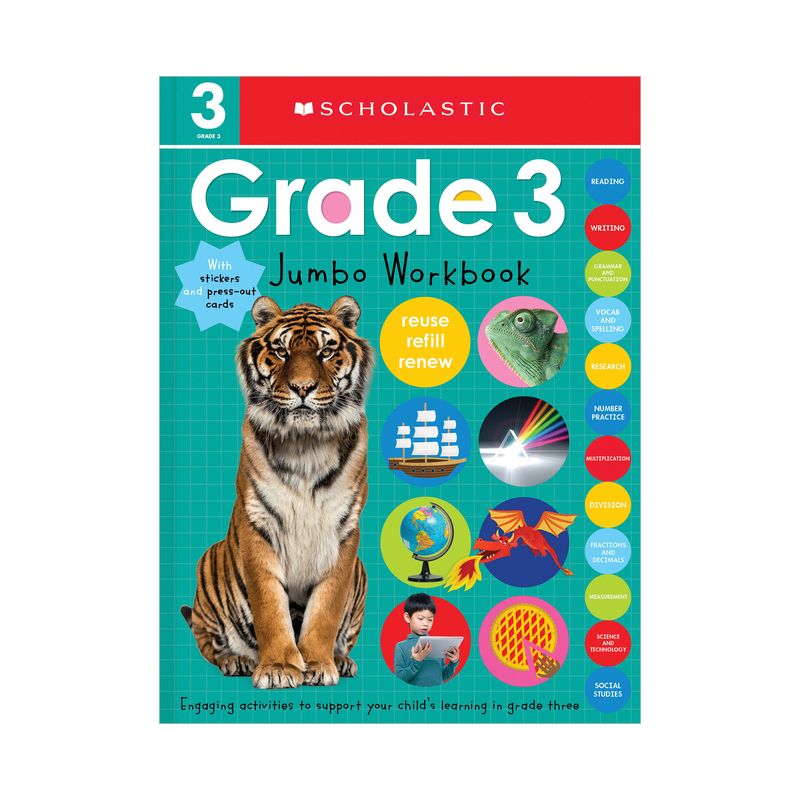 Third Grade Jumbo Workbook: Scholastic Early Learners (Jumbo Workbook) - (Paperback), 1 of 2