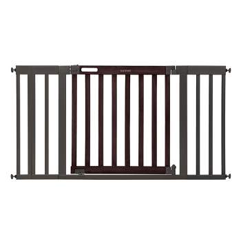 Ingenuity 30 Inch Summer Infant West End Wall or Doorway Installed Safety Pet and Baby Gate with Auto Close Feature, Dark Walnut