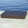 24'' Faux Rattan Snack Table with Weather-Resistant Frame,Outdoor Accent Table for Pool or Balcony-Cuddlewood - 3 of 4