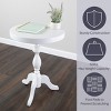 Lavish Home Round Pedestal Side Table, White - 2 of 4