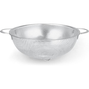 Colander Stainless Steel 3-Quart, Metal Strainer with Base, Strainer for Kitchen Food, Dishwasher Safe - 1 of 4