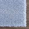 Hauteloom Faina Solid Aqua Shag Rug Washable - 2 of 4
