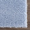 Hauteloom Faina Solid Aqua Shag Rug Washable - image 2 of 4