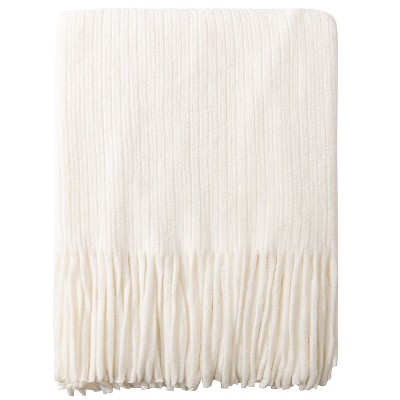 Acrylic Knitted Throw Blanket, Lightweight and Soft Cozy Decorative Woven Blanket with Tassels - NTBAY