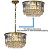 ALOADECOR 3 Lights 16" Modern Glam Gold Round Chandelier With Clear Crystal - 4 of 4