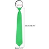INSPIRE CHIC Men's Solid Color Satin Shine Pre-tied Knot Zipper Ties - 2 of 4