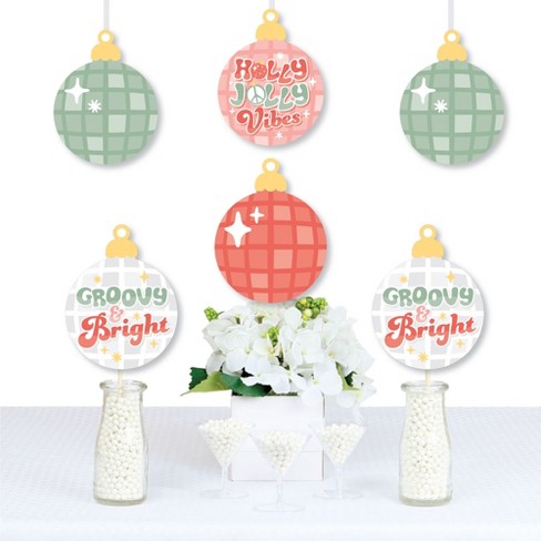 Big Dot Of Happiness Groovy Christmas - Disco Ball Ornaments ...