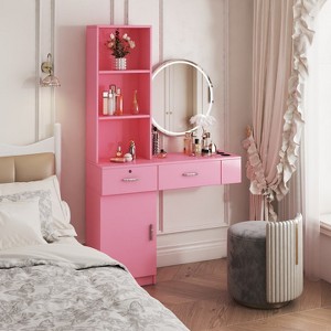 UPHA 40-inch modern simple MDF Dresser with multi-layer storage space - 1 of 4