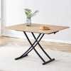 GlasFlength Coffee Tables, Chic and Versatile, Modern and Classic Designs for Every Home, Suitable for Living Room, Beige,43.3”*39.3”*29" - 4 of 4