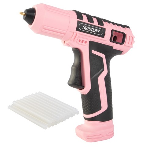 Pink Power Aqua Splash Dual Temp Full Size Glue Gun Kit & Glue Sticks 20ct