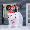 HOMCOM 7 ft Polar Bear and Penguins Christmas Inflatable, LED Lighted Outdoor Holiday Blow Up Yard Decoration - 3 of 4