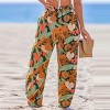 Women's Tropical Leaf Print Wide Leg Pants - Cupshe - 4 of 4