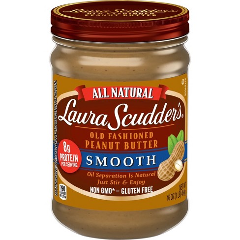 Laura Scudder All Natural Smooth Peanut Butter - 16oz - image 1 of 4
