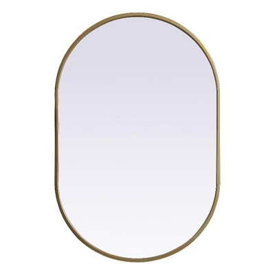 Elegant Lighting Metal Frame Oval Mirror 20x30