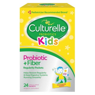 Culturelle Kids' Daily Probiotic + Fiber Packets for Restoring Regularity