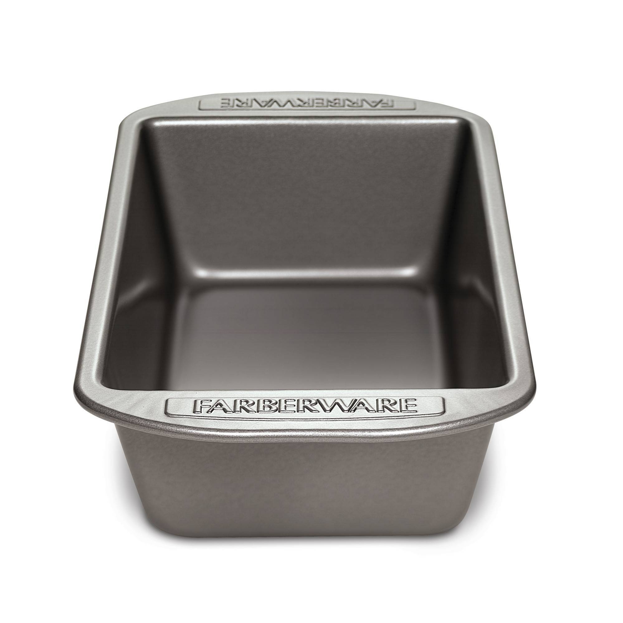 Farberware Nonstick 9"x5" Loaf Pan: Steel Baking Dish, Kitchen Loaf Dish, Dishwasher-Safe, Gray