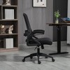 Adjustable Ergonomic Office Chair with Breathable Mesh, Wheels, Flip-Up Arms, and Lumbar Support - Ideal for Home Office and Study - 4 of 4