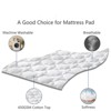 Itopfox Queen Mattress Pad with Cotton Cooling Cover, Quilted Fitted Protector, Non-Slip Breathable Topper, Soft Pillowtop for Deep Pocket Mattresses - 3 of 4