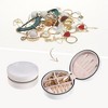 Unique Bargains Travel Gifts Small Portable Plush Velvet Jewelry Organizer - 2 of 4