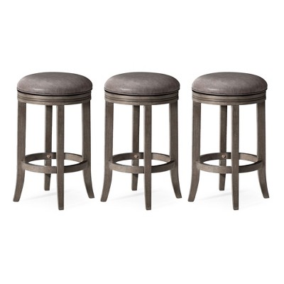 Maven Lane Eva 26 Inch Tall Counter Height Rotating Backless Barstool ...