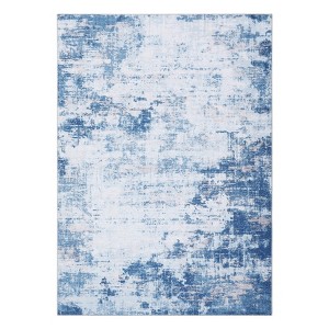 Washable Modern Abstract Living Room Rugs, Non Slip Chenille Bedroom Carpet, Large Dining Room Rugs for Home Office - 1 of 4