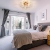 6-Light Flush Mount Ceiling Light with G9 Bulb Sockets, Large 19.7" Modern Flower Design for Bedroom, Living Room, Kitchen – The Pop Home - 2 of 4