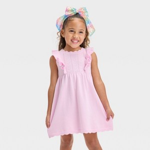 Toddler Girls' Sweater Ruffle Dress - Cat & Jack™ - 1 of 3