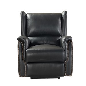 Paulina Genuine Leather Power Recliner with Wingback Design |ARTFUL LIVING DESIGNS - 1 of 4