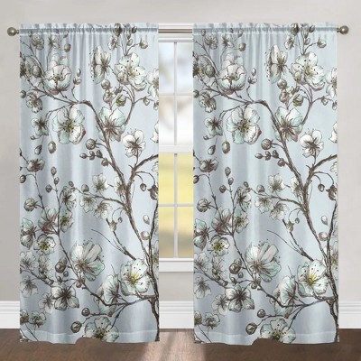 Laural Home Morning Blossoms 84" Sheer Window Panel, 1pc