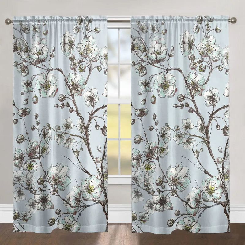 Laural Home Morning Blossoms 84" Sheer Window Panel, 1pc, 1 of 2