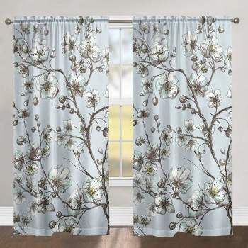 Laural Home Morning Blossoms 84" Room Darkening Window Panel
