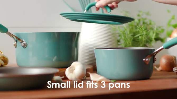 Rachael Ray Cucina 10pc Porcelain Enamel Nonstick Cookware Set, 2 of 13, play video