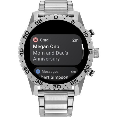Citizen 45mm Silver Stainless Steel Digital Smartwatch with GPS and Alexa