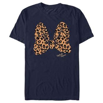 Men's Mickey & Friends Cheetah Print Minnie Mouse Bow T-Shirt