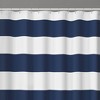 Zenna Home Porter Striped Shower Curtain Navy : Microfiber, Machine Washable, Non-Slip Backing - 4 of 4