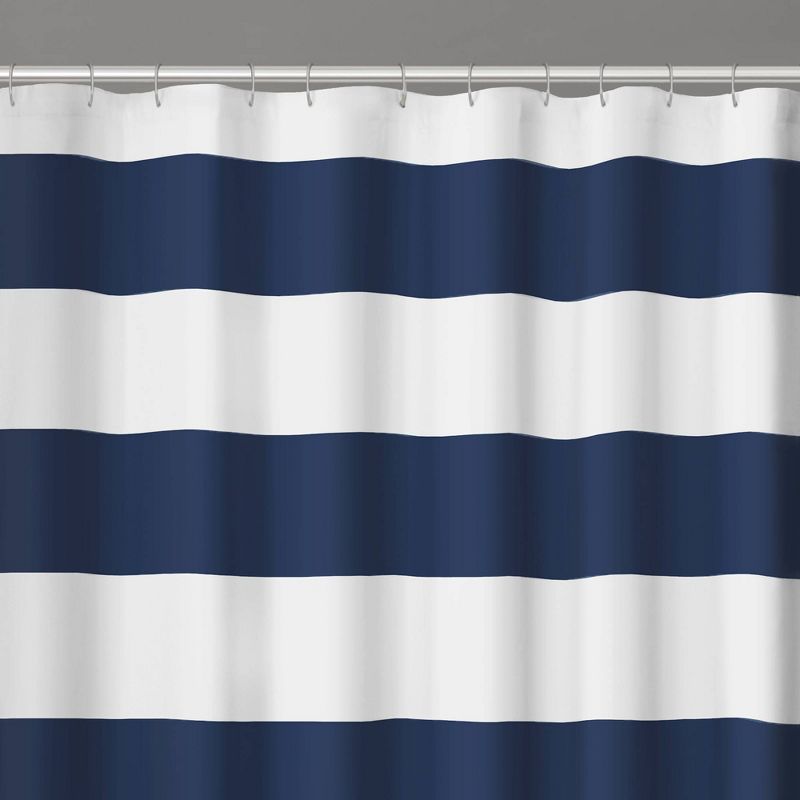 Porter Striped Shower Curtain Navy - Zenna Home, 5 of 7