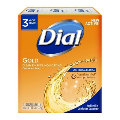 Dial Antibacterial Deodorant Gold Bar Soap - 3pk - 4oz each