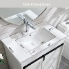 Mastgoal 30" Farmhouse Bathroom Vanity with Sink, Bathroom Dresser with 3 Drawers & Adjustable Shelves - 4 of 4