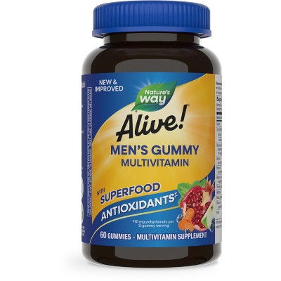Nature's Way Alive! Men's Gummy Vitamins - Fruit Flavored - 60ct