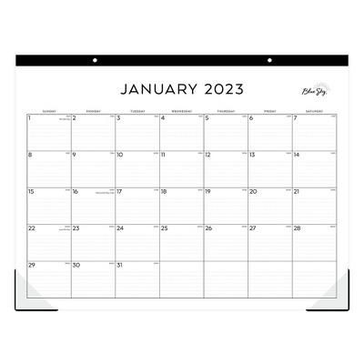 2023 Desk Pad Calendar 22"x17" Standard - Blue Sky