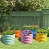 JUJABU 5-Pack 18" Tall Kids Garden Beds – 40"x24" Oval & 24"x24" Round Metal Planters, for Planting Vegetables, Flowers and Fruits, Eco-Safe - 4 of 4