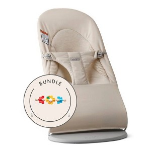 BabyBjorn Bouncer Tri-Fabric with Toy Bar - Beige - 1 of 4