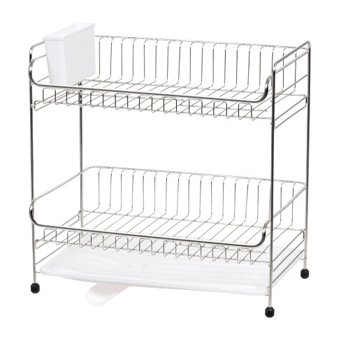 Joseph Joseph Extend Steel Expandable Dish Rack With Draining Spout - Gray  : Target