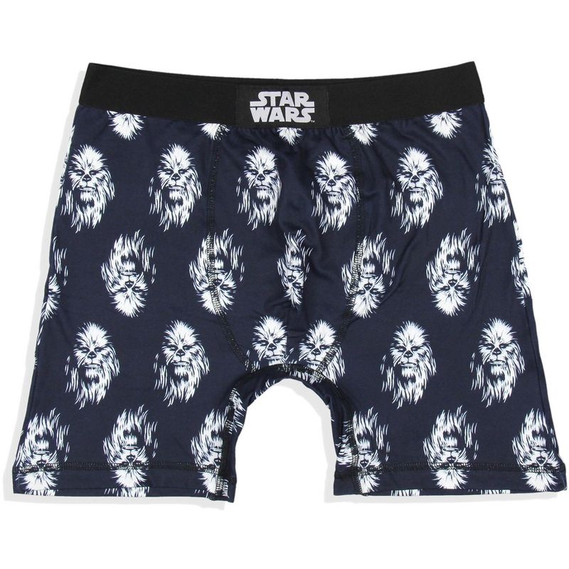 Star Wars Mens' 2 Pack Chewbacca Boxers Underwear Boxer Briefs Black, 2 of 5