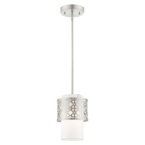 Livex Lighting Calinda 1 - Light Pendant in  Brushed Nickel - 1 of 1