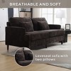 VASIP Mid-century Modern Chenille Loveseat, Brown Wooden Feet Upholstered Sofa for Living Room and Bedroom(Beige) - 4 of 4