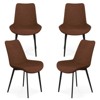 Tangkula Dining Chair Set of 4 w/ Metal Legs Padded Seats & Backs for Dining Room - 2 of 4